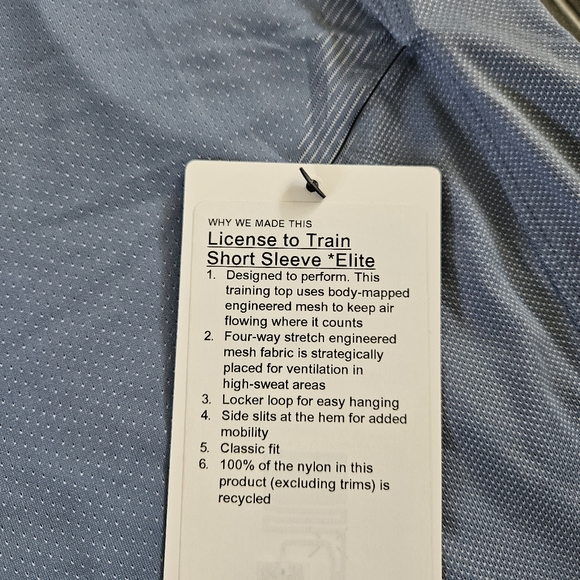 Lululemon License to Train Short Sleeve *Elite, UTYB/CHBY Blue Men's Size XLarge - Picture 4 of 10